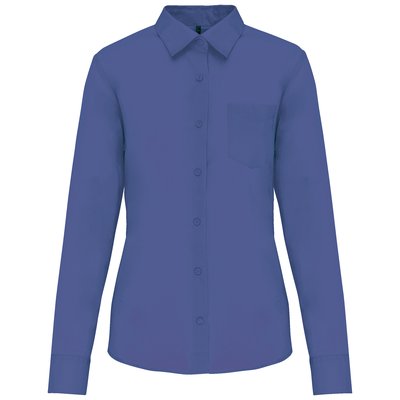 Camisa popelina polialgodón mujer Azul XL