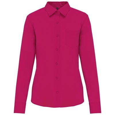 Camisa popelina polialgodón mujer Fuchsia 3XL