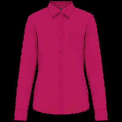 Camisa popelina polialgodón mujer Fuchsia 4XL