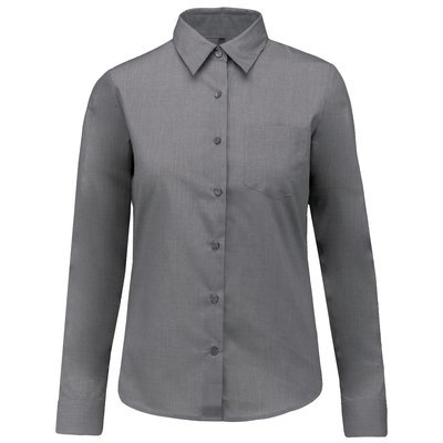 Camisa popelina polialgodón mujer Gris 3XL