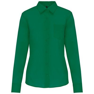 Camisa popelina polialgodón mujer Kelly Green XS