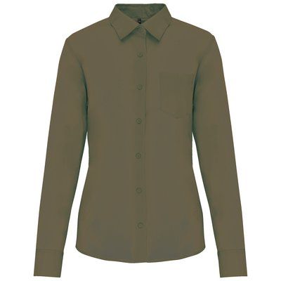 Camisa popelina polialgodón mujer Light khaki XL