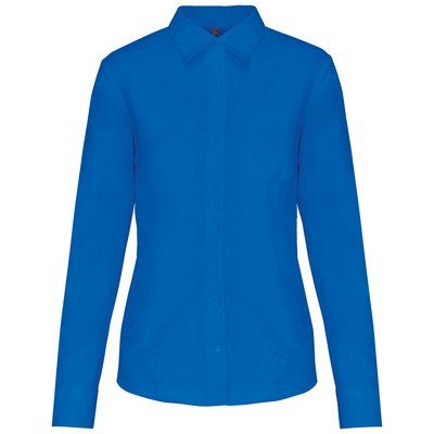 Camisa popelina polialgodón mujer Light Royal Blue L