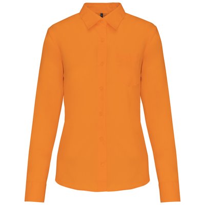 Camisa popelina polialgodón mujer Naranja 4XL