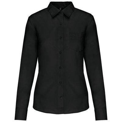 Camisa popelina polialgodón mujer Negro M