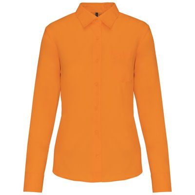 Camisa popelina polialgodón mujer Orange 4XL