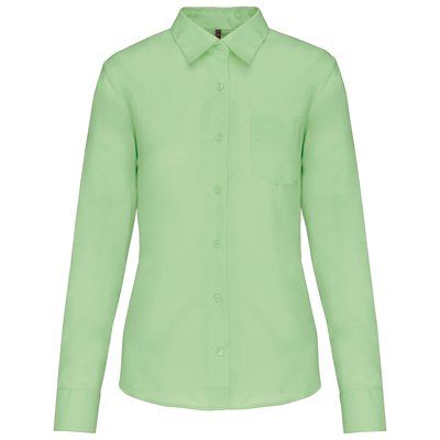 Camisa popelina polialgodón mujer Pistachio Green S