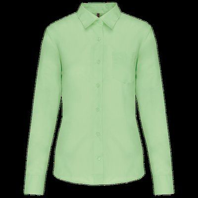 Camisa popelina polialgodón mujer Pistachio Green XXL