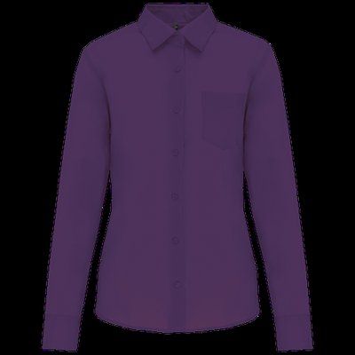 Camisa popelina polialgodón mujer Purple XS