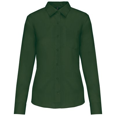 Camisa popelina polialgodón mujer Verde XL