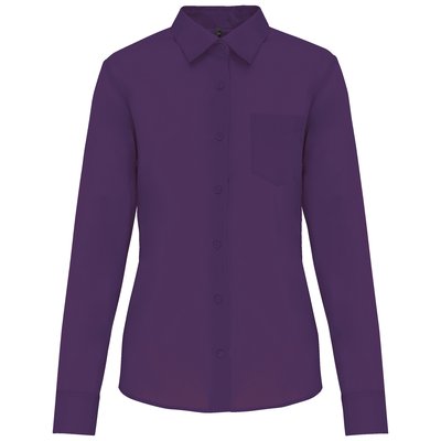 Camisa popelina polialgodón mujer Violeta 3XL