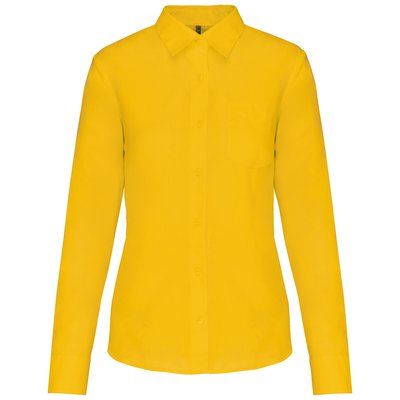 Camisa popelina polialgodón mujer Yellow S