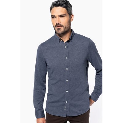 Camisa punto Jacquard Manga Larga