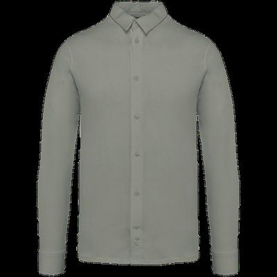 Camisa punto jersey algodón Almond Green S