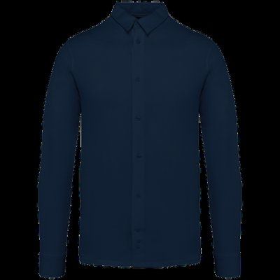 Camisa punto jersey algodón Navy Blue L