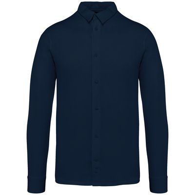 Camisa punto jersey algodón Navy Blue M