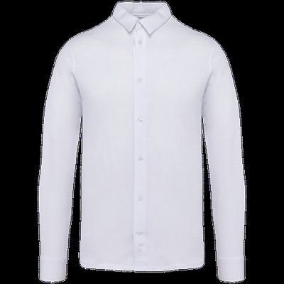 Camisa punto jersey algodón White L