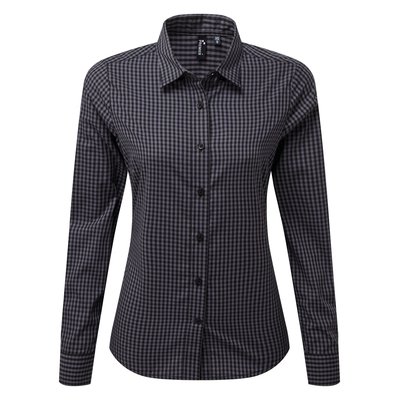 Camisa Vichy cuadros grandes Gris XS