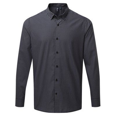 Camisa Vichy manga larga Steel / Black XXL