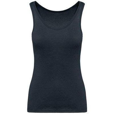 Camiseta 100% algodón de tirantes mujer Azul XS