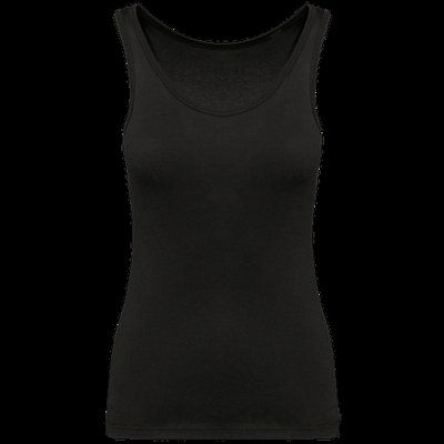 Camiseta 100% algodón de tirantes mujer Black XS