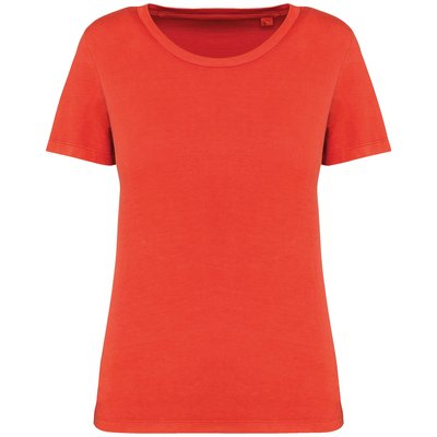 Camiseta ajustada algodón orgánico mujer Rojo M