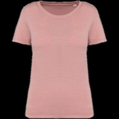 Camiseta ajustada algodón orgánico mujer Rosa XL