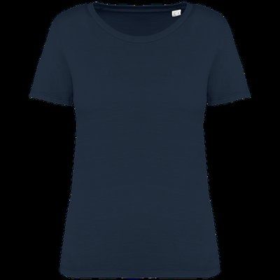 Camiseta ajustada algodón orgánico mujer Washed Navy Blue L