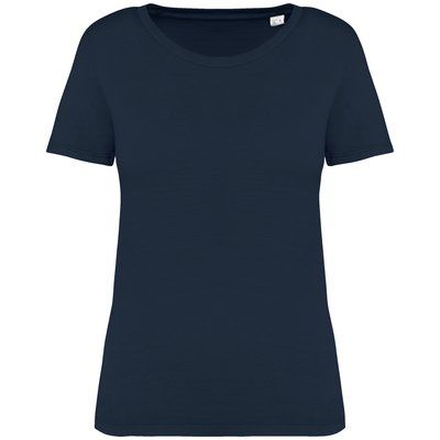 Camiseta ajustada algodón orgánico mujer Washed Navy Blue XS