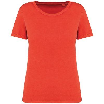 Camiseta ajustada algodón orgánico mujer Washed Paprika XL