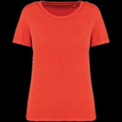 Camiseta ajustada algodón orgánico mujer Washed Paprika XS