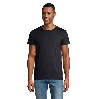 Camiseta ajustada de cuello redondo para hombre Gris Ratón XXL