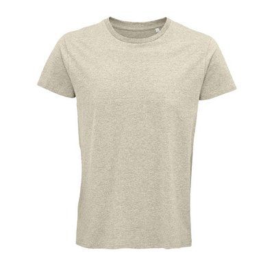 Camiseta ajustada de cuello redondo para hombre Heather Beige XL