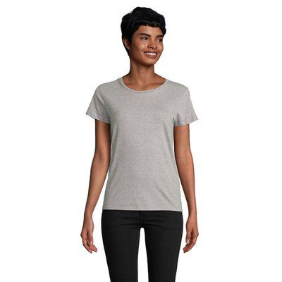 Camiseta Ajustada Mujer Algodón Orgánico Gris XXL