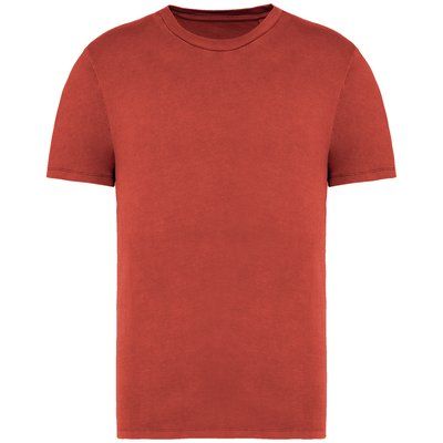 Camiseta algodón corte ajustado Washed Paprika XXS