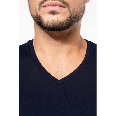 Camiseta algodón cuello de pico hombre