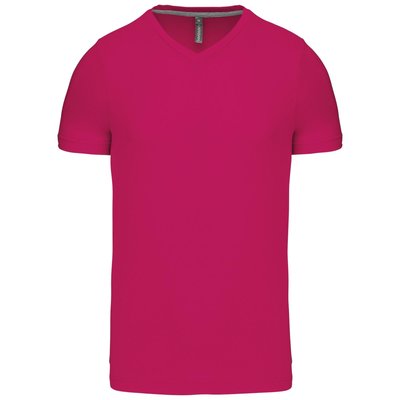 Camiseta de algodón con cuello de pico Violeta 4XL