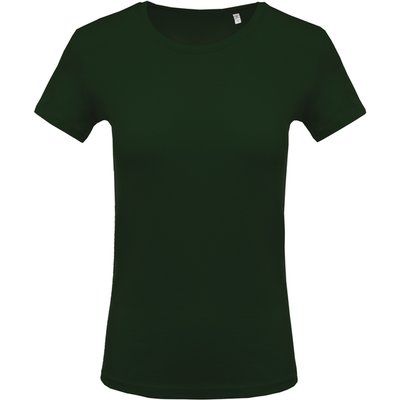 Camiseta algodón cuello redondo mujer Forest Green S