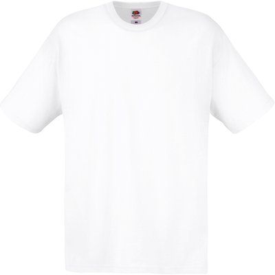 Camiseta algodón cuello redondo White 5XL