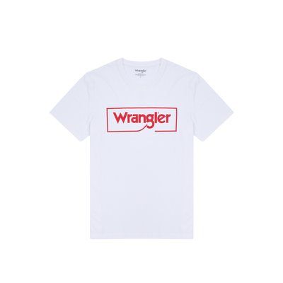 Camiseta algodón con logo Wrangler White L