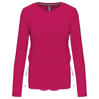 Camiseta algodón de manga larga mujer Fuchsia S