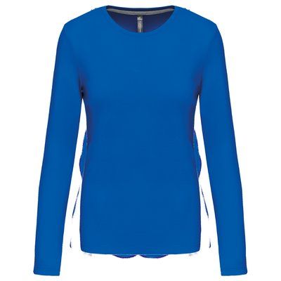 Camiseta algodón de manga larga mujer Light Royal Blue 3XL