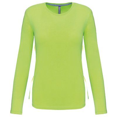 Camiseta algodón de manga larga mujer Lime XL