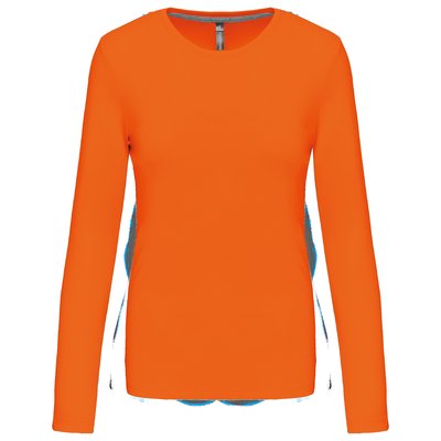 Camiseta algodón de manga larga mujer Naranja M