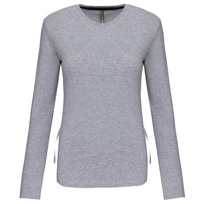 Camiseta algodón de manga larga mujer Oxford Grey M