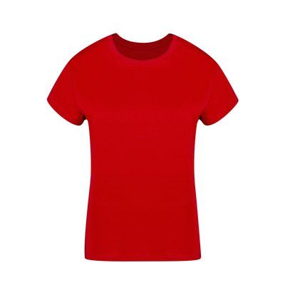 Camiseta Algodón Mujer Colores S a XXL Roj XXL