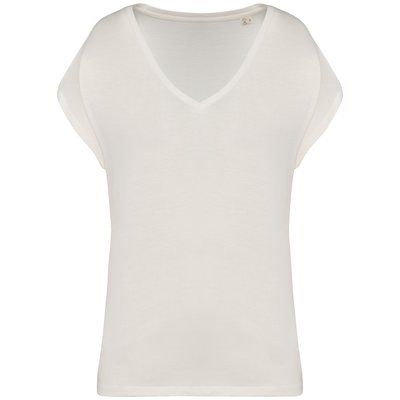 Camiseta algodón orgánico mujer holgada Ivory S