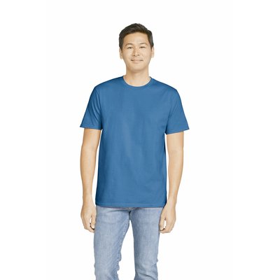 Camiseta de algodón suave Azul L