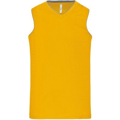 Camiseta baloncesto infantil poliéster Amarillo 4/6 ans