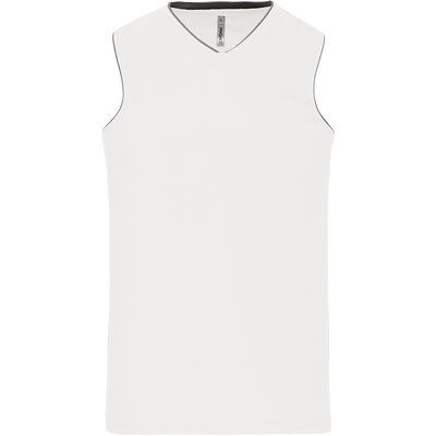 Camiseta baloncesto infantil poliéster Blanco 6/8 ans